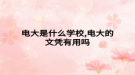电大是什么学校,电大的文凭有用吗