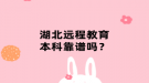 湖北远程教育本科靠谱吗？