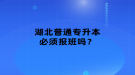 湖北普通专升本必须报班吗？
