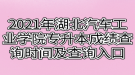 2021年湖北汽车工业学院专升本成绩查询时间及查询入口