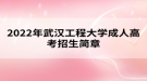 2022年武汉工程大学成人高考招生简章