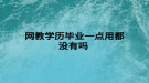 网教学历毕业一点用都没有吗 