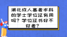 湖北成人高考本科的学士学位证有用吗？学位证书好不好考?