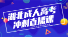 2021年湖北成考冲刺直播课，成考通关必看！