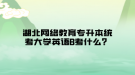 湖北网络教育专升本统考大学英语B考什么？