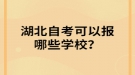 湖北自考可以报哪些学校？
