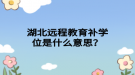 湖北远程教育补学位是什么意思？