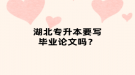 湖北专升本要写毕业论文吗？
