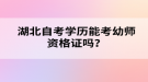湖北自考学历能考幼师资格证吗？