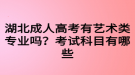 湖北成人高考有艺术类专业吗？考试科目有哪些