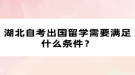 湖北自考出国留学需要满足什么条件？