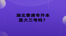 湖北普通专升本是大三考吗？
