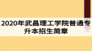2020年武昌理工学院普通专升本招生简章