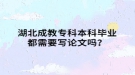 湖北成教专科本科毕业都需要写论文吗？