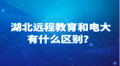 湖北远程教育和电大有什么区别？