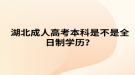 湖北成人高考本科是不是全日制学历？