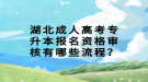湖北成人高考专升本报名资格审核有哪些流程？