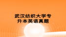 武汉纺织大学专升本英语真题