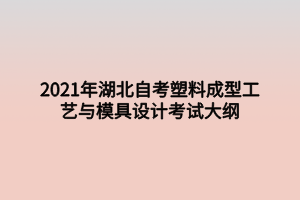 2021年湖北自考塑料成型工艺与模具设计考试大纲 2021年湖北自考塑料成型工艺与模具设计考试大纲