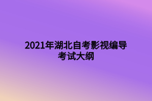 2021年湖北自考影视编导考试大纲 2021年湖北自考影视编导考试大纲
