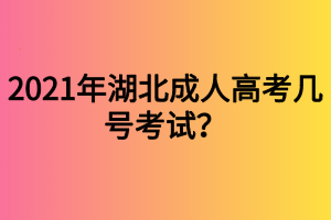 2021年湖北成人高考几号考试？