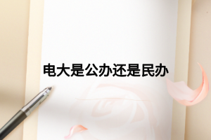 电大是公办还是民办