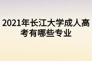 2021年长江大学成人高考有哪些专业 2021年长江大学成人高考有哪些专业