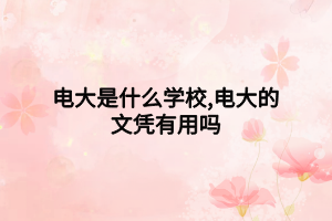 电大是什么学校,电大的文凭有用吗