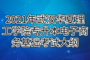 2021年武汉华夏理工学院专升本电子商务基础考试大纲