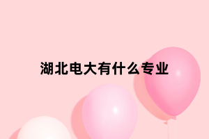 湖北电大有什么专业