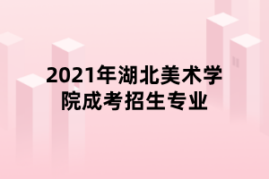 2021年湖北美术学院成考招生专业