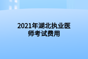 2021年湖北执业医师考试费用