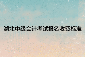 湖北中级会计考试报名收费标准