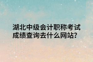 湖北中级会计职称考试成绩查询去什么网站？