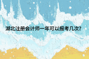湖北注册会计师一年可以报考几次？