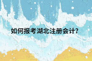 如何报考湖北注册会计？