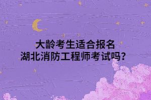 大龄考生适合报名湖北消防工程师考试吗？