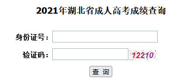 2021年湖北成人高考成绩查询入口