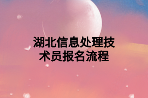 湖北信息处理技术员报名流程