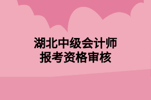 湖北中级会计师报考资格审核