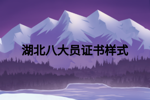 湖北八大员证书样式