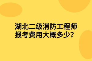 湖北二级消防工程师报考费用大概多少？