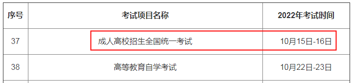 2022年湖北成人高考考试时间: 2022年湖北成人高考考试时间: