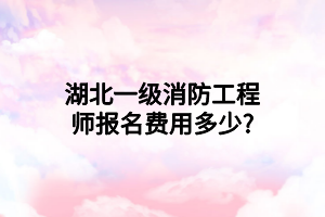湖北一级消防工程师报名费用多少_